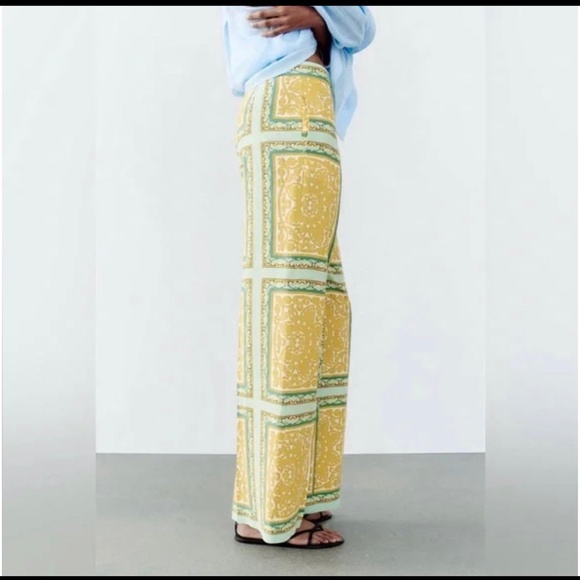 NWT Zara Linen Blend Pants Size Small - Picture 3 of 6